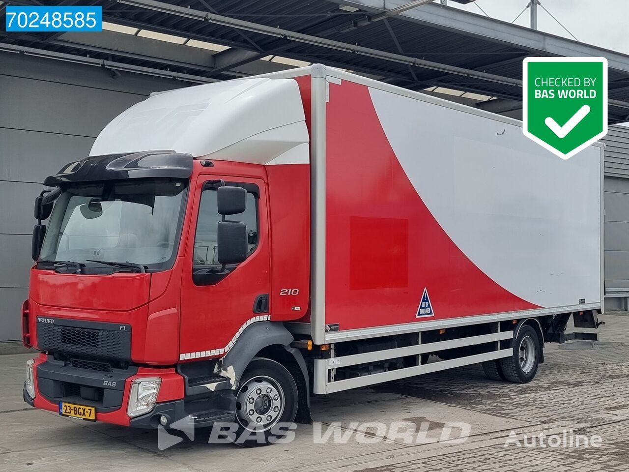 شاحنة مقفلة Volvo FL 210 4X2 12 tons NL-Truck Ladebordwand Automatic Euro 6