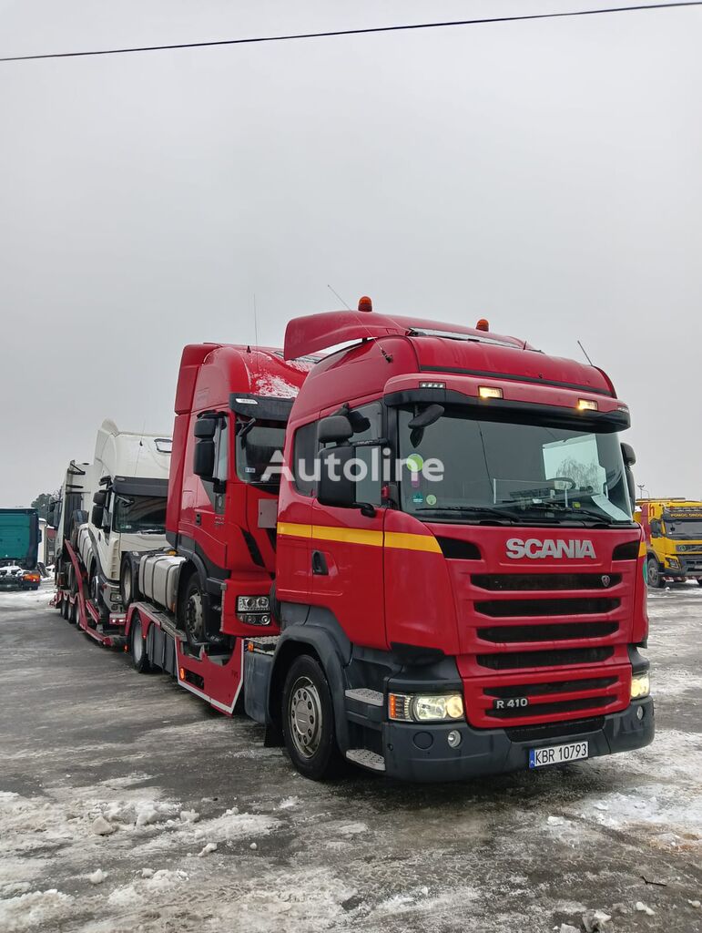 شاحنة نقل السيارات Scania R410 FVG BODY + العربات المقطورة شاحنة نقل السيارات