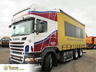 شاحنة ذات أغطية جانبية Scania R500 V8 + Euro 5 + Retarder + Lift + 6x2