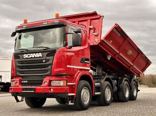 شاحنة قلابة Scania G410 8x4 MEILLER KIPPER BORDMATIC NEW TYRES 280,000 KM !