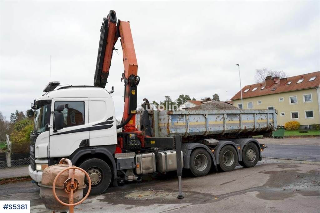 شاحنة قلابة Scania P420LB8X4*4HHA Crane truck with Palift 22 000 kgs