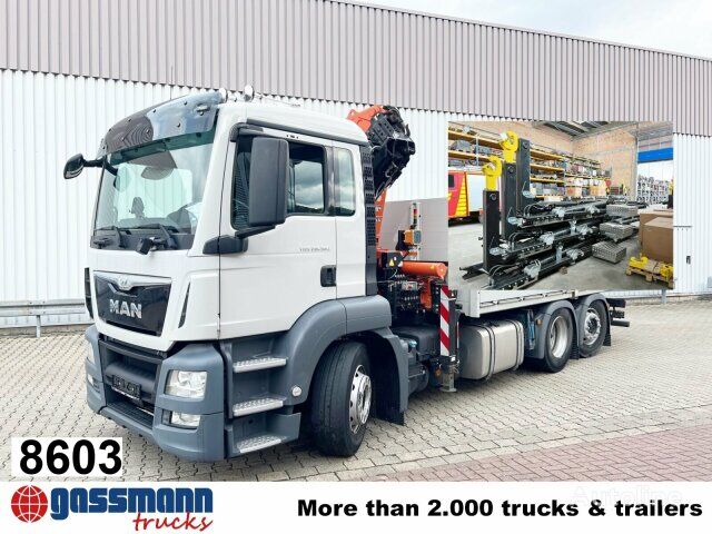 شاحنة ذات الخطاف MAN TGS 26.360/400 6x2-4 BL, Lenk-/Lift, Kran Atlas