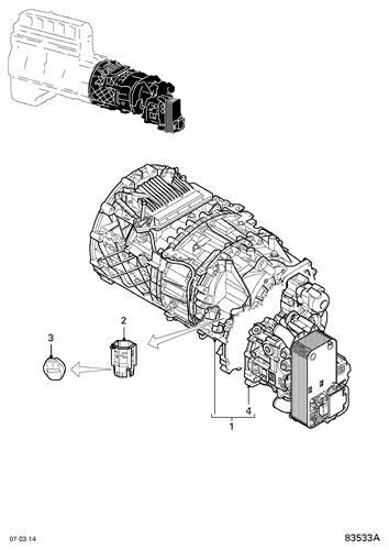 المحرك Despiece Motor DAF Serie XF105.XXX Fg 4x2 [12,9 Ltr. - 340 kW Di 1915827 لـ السيارات القاطرة DAF Serie XF105.XXX Fg 4x2 [12,9 Ltr. - 340 kW Diesel]