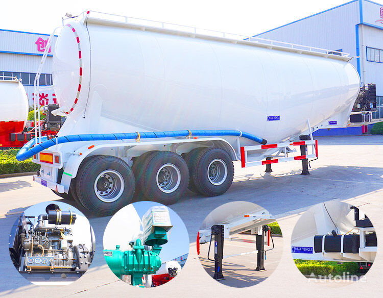 جديد مقطورة صهريج الأسمنت TITAN 3 Axle Dry Bulk Cement Tanker Trailer for Sale in Zambia L