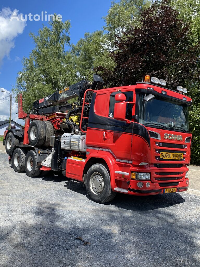 شاحنة نقل الأخشاب Scania R 580 + العربات المقطورة شاحنة نقل الأخشاب
