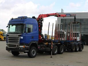 السيارات القاطرة Scania G490 + العربات نصف المقطورة شاحنة نقل الأخشاب